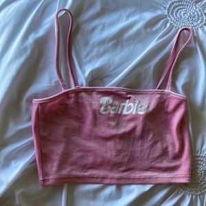 Forever 21 Barbie spaghetti strap crop top